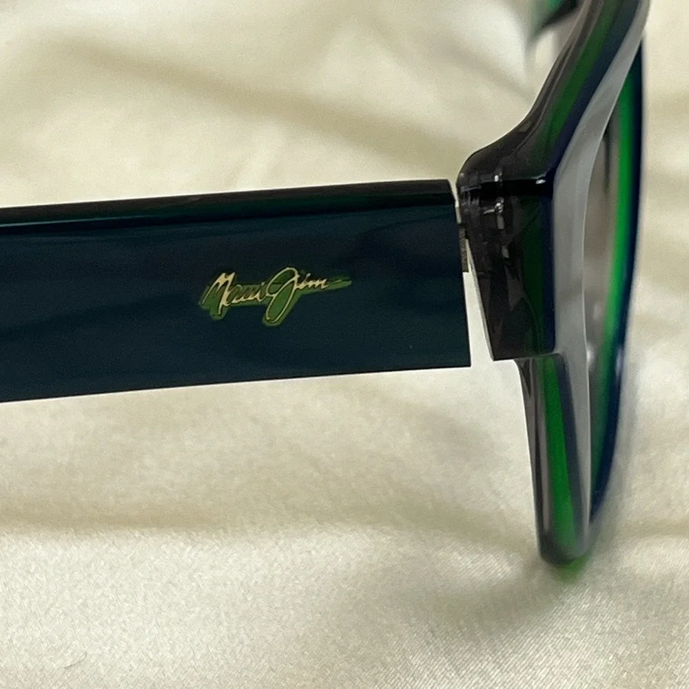 Maui Jim Sunglasses Frames EKOLU STG-BH Black/Green 53.5-20-145 Full Rim‎ MJ867